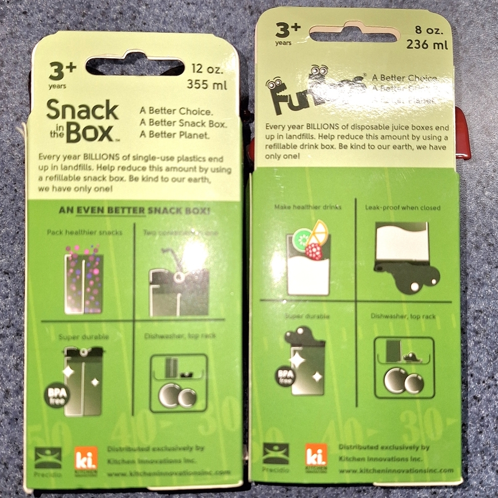 Arkansas Razorbacks Reusable Snack Boxes & Fun Top Drink Boxes, Brand Ne… - Picture 3 of 15